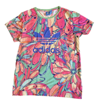 Woman&#39;s Small Adidas Bright &amp; Colorful Tropical Banana Street Wear T Shirt - £29.01 GBP