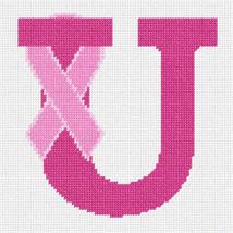 Pepita Needlepoint kit: Letter U Hope Ribbon, 7&quot; x 7&quot; - £39.32 GBP+