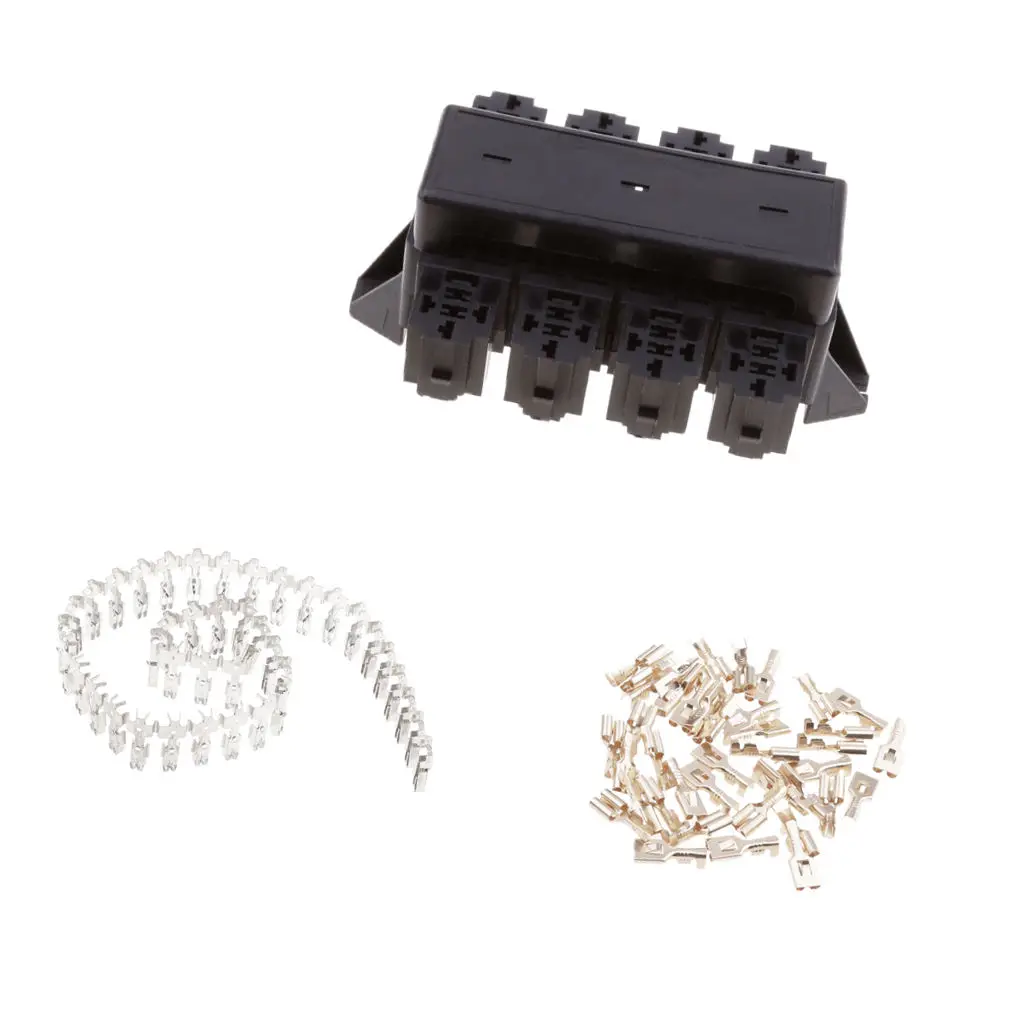 2-in-1 Car Vehicle 20 Blade Fuse + 8 Relay Holder Block Assortment Electronic - £24.65 GBP