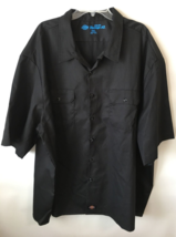 Dickies Shirt Men’s 5XL Black Button Down Short Sleeve Cooling Temp Orig... - £21.11 GBP