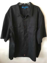 Dickies Shirt Men’s 5XL Black Button Down Short Sleeve Cooling Temp Orig... - $26.73