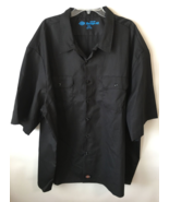 Dickies Shirt Men’s 5XL Black Button Down Short Sleeve Cooling Temp Orig... - £20.99 GBP