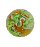 Glass Eye Studio GES 2013 Art Glass Gold Green Yellow Swirl Design Paper... - $1,281.39 MXN
