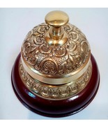 Vintage Brass Reception Desk Service Bell Call Ringer Office Bell Christ... - $73.09