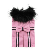 Fully Lined 100% Wool Pink Coat with Black Faux Fur Collar Sizes XS-XL - $27.71 CAD
