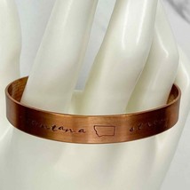 Montana Strong Stamped Copper Cuff Bracelet - £5.48 GBP