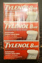 [6 in a Bundle]Tylenol 8hrs Muscle Aches and Pain 24 Caplets(Exp. 08/21) - £9.59 GBP