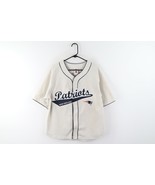 NFL Mens Medium New England Patriots Tom Brady Baseball Jersey Silver St... - $84.10