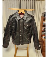 Disney Parks Marvel 1939 Black Red Authentic Leather Jacket XS New with ... - $297.11