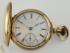 Rockford Full Hunter 14k Yellow Gold Filled Pocket Watch 15 Jewels 18S G... - £2,077.87 GBP