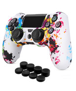 PS4 Controller Skin Grip Cover Silicone Gel Rubber Shell w/ Stick Cap, S... - £20.55 GBP