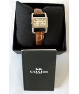 Coach Wrist Watch Silver Color Leather Band 0275 3ATM in Original Box - $24.74