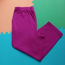 Roamans Womens Knit Pants Size 2X (26/28) Petite Burgundy Comfort Wear - $15.63