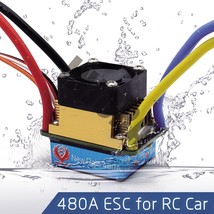 480A Waterproof Brushed ESC Speed Controller with 5V/3A BEC for 1/10 RC Car Craw - £14.90 GBP