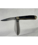 Steel Warrior Trapper Knife Engraved Genuine Buffalo Horn Stainless SW-1... - £15.69 GBP