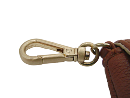 NEW Vegan Leather Belt Loop Latch Wristlet Pouch Wallet Tan Toffee Snap Closure  - £7.64 GBP