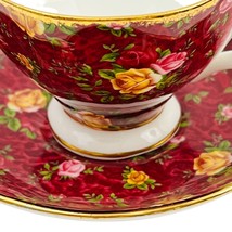 Royal Albert England Old Country Roses Ruby Lace Bone China Cup &amp; Saucer... - $39.95