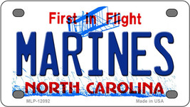 Marines North Carolina Novelty Mini Metal License Plate Tag - $284.59 MXN