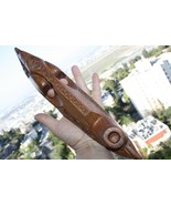 Vintage Hand Carved Teak Wood Mask Wooden Art Signed by Master Very Nice... - $876.59 MXN