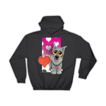 Cute Dog Big Eyes : Gift Hoodie Pet Hearts Valentine Animal Puppy Love You Quatr - £28.76 GBP