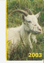 Pocket Calendar Latvia Zvaigzne ABC 2003 - Fauna Animal GOAT - £0.97 GBP