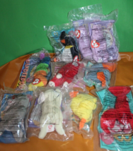 10 Piece TY McDonald&#39;s Teenie Beanie Baby Toys In Packages Inch Snort Mel Scoop+ - £27.60 GBP