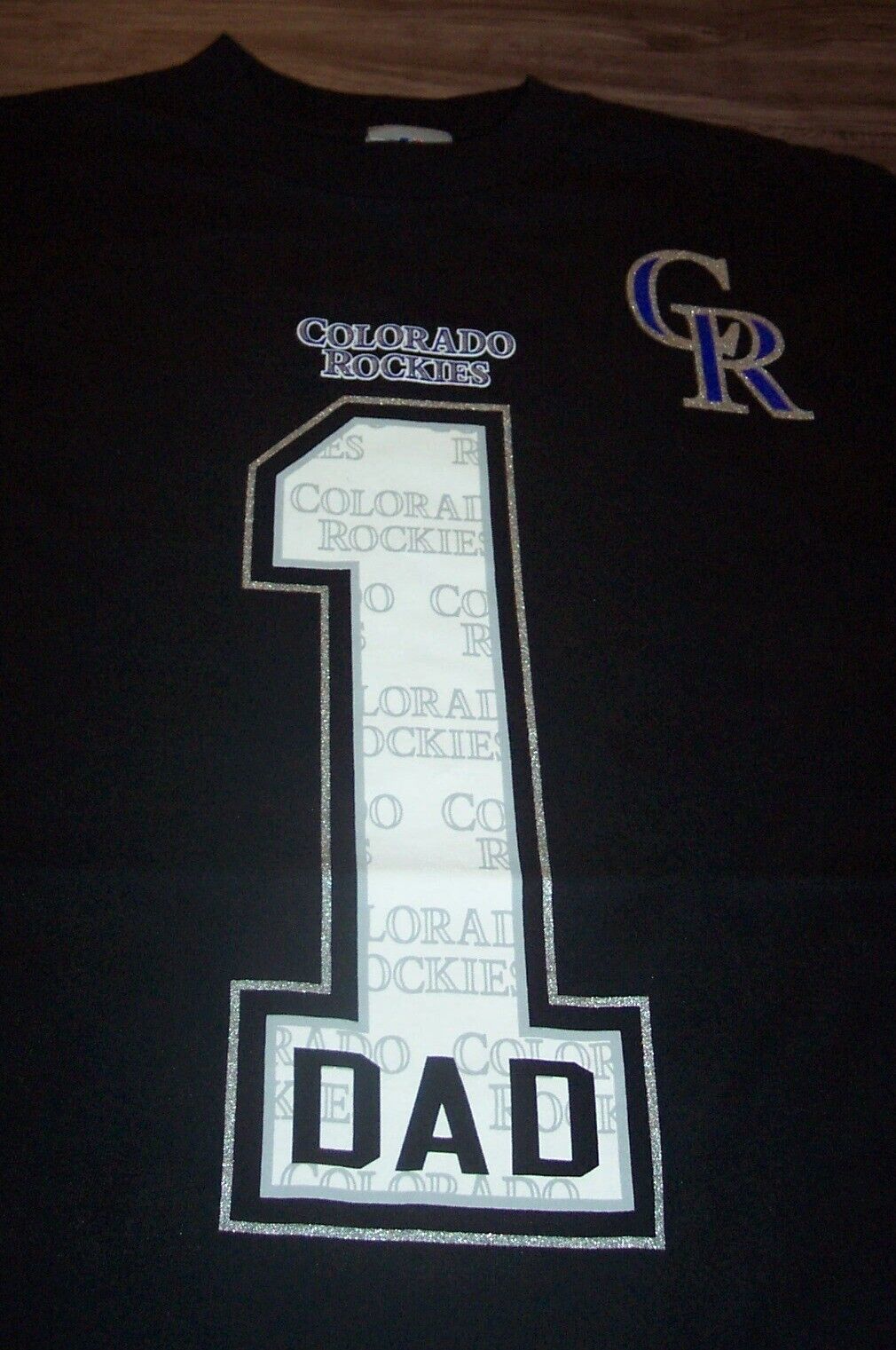 COLORADO ROCKIES #1 DAD  MLB BASEBALL T-Shirt MENS MEDIUM NEW Item image 2