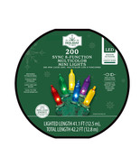 HOLIDAY TIME 78-048 200CT SYNC 8-FUNCTION MULTICOLOR MINI LIGHTS LED 41&#39;... - $24.98