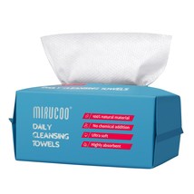 100 Sheet Daily Cleansing Towels Ultra Soft Dry Wipes For Sensitive Skin... - $13.99