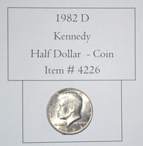 1982 D, Kennedy Half Dollar, # 4226, half dollar coin, vintage coins, ra... - $36.70