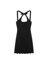 2022  Out  Dress Women Black Sleeveless Backless Summer Fashion Halter Neck Bow  - £122.22 GBP
