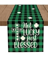 St. Patrick&#39;s Day Table Runner &quot;I&#39;m Not Lucky Just Blessed&quot; 13&quot; × 72&quot;. - $24.69 CAD