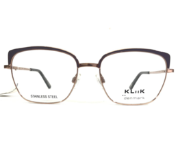 KLiik Eyeglasses Frames 663 S207 Purple Rose Gold Pink Square Cat Eye 50-16-135 - £63.15 GBP