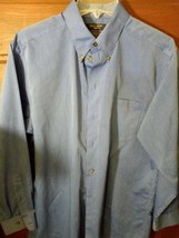 Men&#39;s Dockers Long Sleeve Blue Pin Striped Button Down Shirt Size: Medium - $7.92