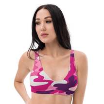 Autumn LeAnn Designs®  | Women&#39;s Padded Bikini Top,  Deep Pink Camouflage - £30.60 GBP