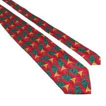 Jos A Bank Mens Necktie Holiday Holly Horn Christmas Office Work Dad Gift - $22.91