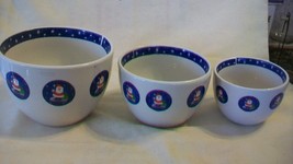 Set of Three Santa Claus Ceramic Nesting Bowls from Century - $30.00