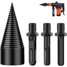 3pcs Removable Firewood Log Splitter Drill Bit, Firewood Splitter Drill - £28.77 GBP