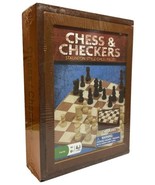 Bookcase Games Chess &amp; Checkers Set Staunton Style 89683 Wood Pieces by ... - £36.01 GBP