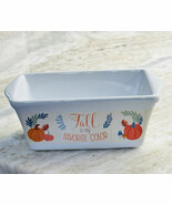 Royal Norfolk Mini Loaf Pan Fall Autumn Harvest  Oven &amp; Micro &amp; Dishwash... - $13.74