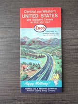 Central and Western United States Road Map Courtesy of ENCO 1962 Edition - £11.75 GBP