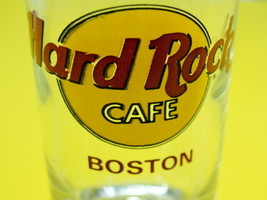 Hard Rock Cafe Boston Tall Shot Glass Red  Letters 4&quot; Man Cave Bar - £14.00 GBP
