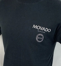 Movado T Shirt Promo Tee Short Sleeve Watch Wristwatch Black Crew Medium - £10.19 GBP