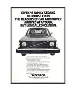 1975 Volvo 242 244 Sedan Vintage Print Ad Front End Grill Man Cave Wall Art - $10.97