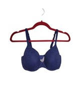 Victoria Secret Size 34DD Body Lined Perfect Coverage Navy Blue Lace Pad... - £23.52 GBP