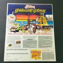 VTG Retro 1983 Fritos Golden Gate Getaway For 2 to San Francisco Ad Coupon - £14.94 GBP