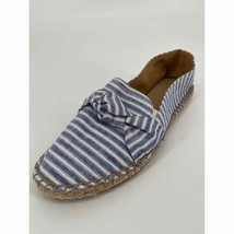 Talbots Knot Espadrille Loafers Shoes Sz 8 Blue White Striped Fabric Slip On - £20.36 GBP