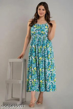 New Women SKYBLUE Dress summer speical dress pure cotton - $423.94 MXN