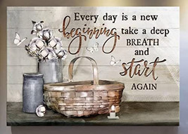 Wall Poster Decor Every Day Is A New Begging Take A Deep Breath And Start Again  - £12.98 GBP
