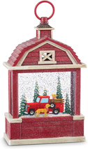 Raz 4000779 Truck and Dogs Lighted Water Barn, 10.75 Inches, Multicolor - £47.30 GBP